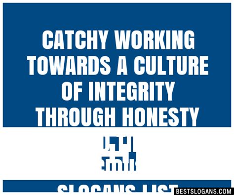 catchy integrity slogans.